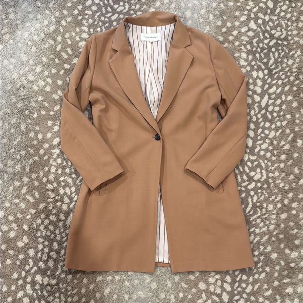 Women's Tan Blazer Coat. Perfect essential piece